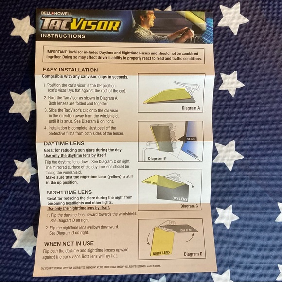 Tacvisor by Bell+Howell for Day and Night. Car Visor. - Picture 4 of 8